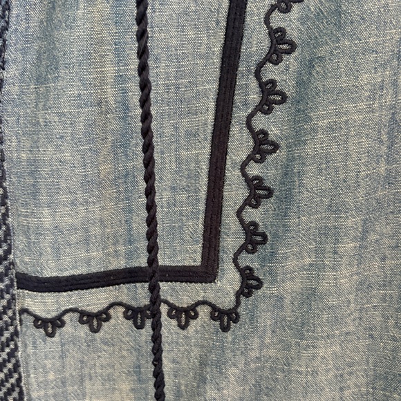 JCrew long sleeve bib-stitched blouse - Picture 3 of 11